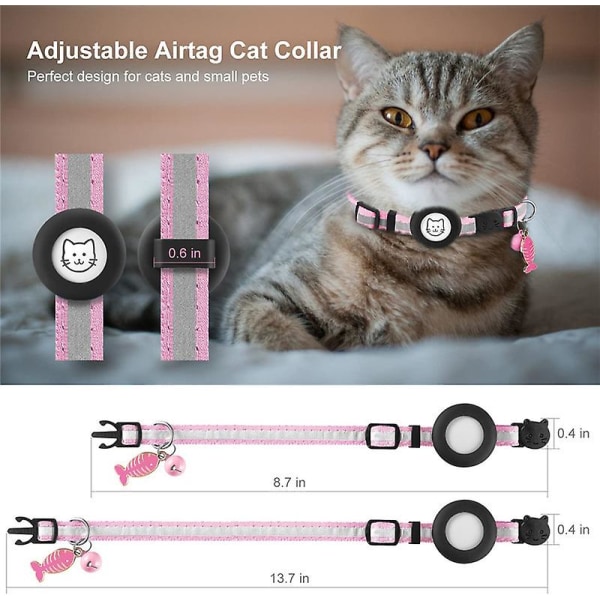 Cat Collar, With Bell And Silicone Waterproof Shell, For The Cat's Detachable Seat Belt Buckle