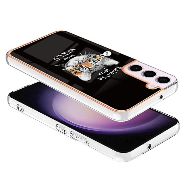 Samsung Galaxy S23 5g:lle sähköpinnoitettu marmori kaksoispuolinen Imd-matkapuhelinkotelo Natural Growth