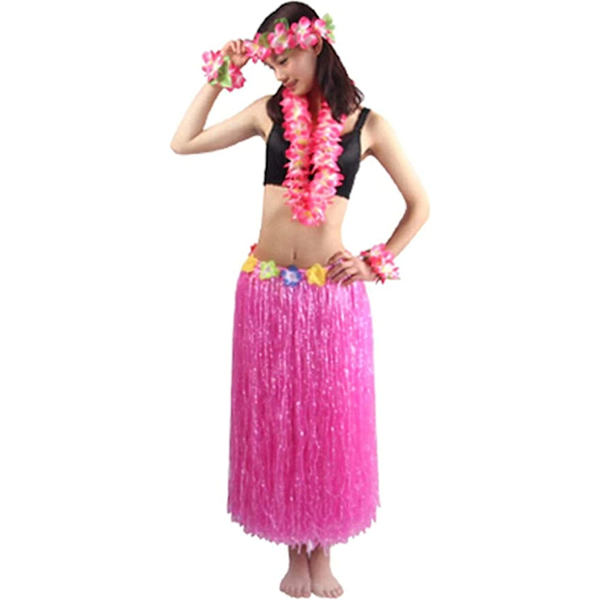 4 stk. Pink Hawaiian Leis til Gradueringsfest, Dansefest, Fotorekvisit Udendørs (pink)