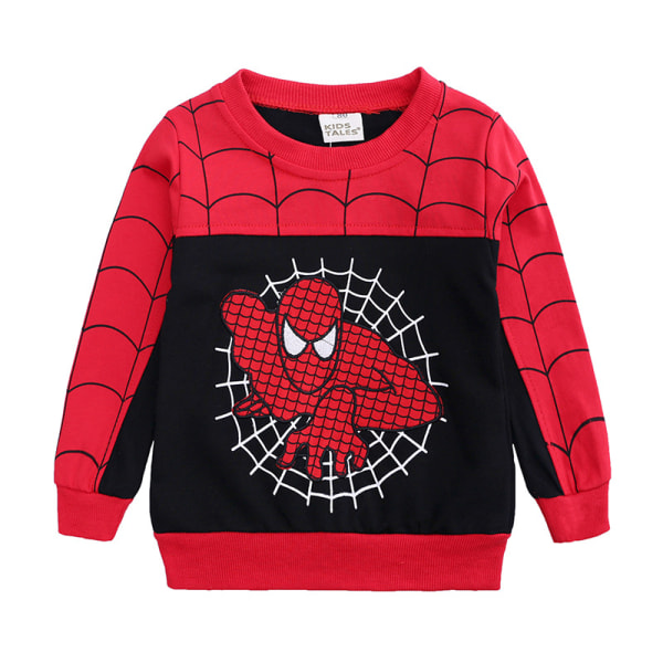 Lasten Spider-Man vetoketjullinen collegepaita syksyn ja talven kolmiosainen puku 100 Black