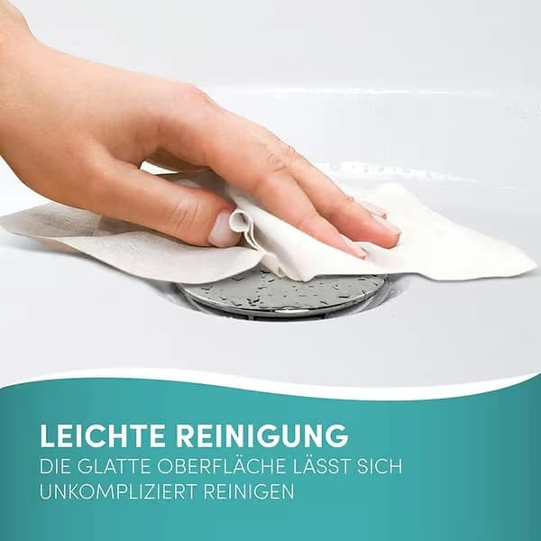 Ny dobbel-forseglet universell badekarpropp i rustfritt stål, egnet for alle standard forkrommede badekar.