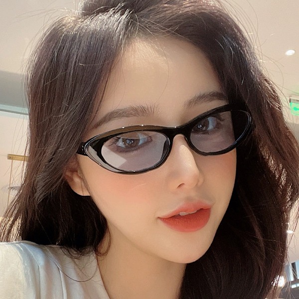 Wrap Around Fashion Solbriller Polariserte Ovale Solbriller For Menn Kvinner Trendy Swift Ovale Mørke Futuristiske Solbriller Shades Briller (gul L Pink frame double gray film