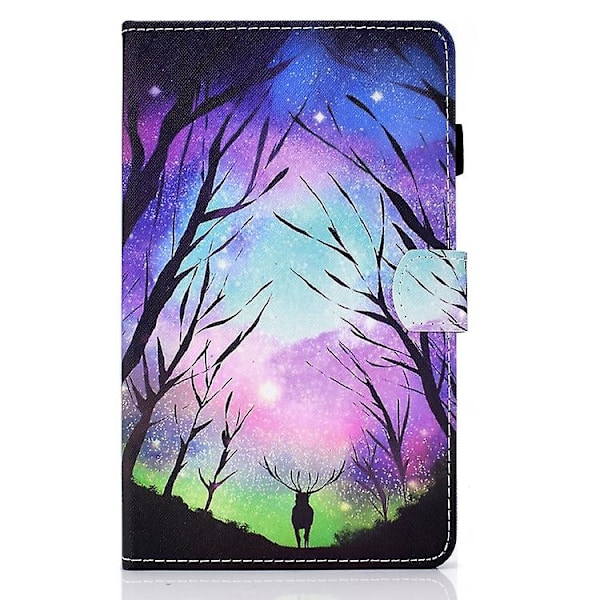 Fargetegnet sydd flip-etui i lær for Samsung Galaxy Tab A9+ Starry Deer