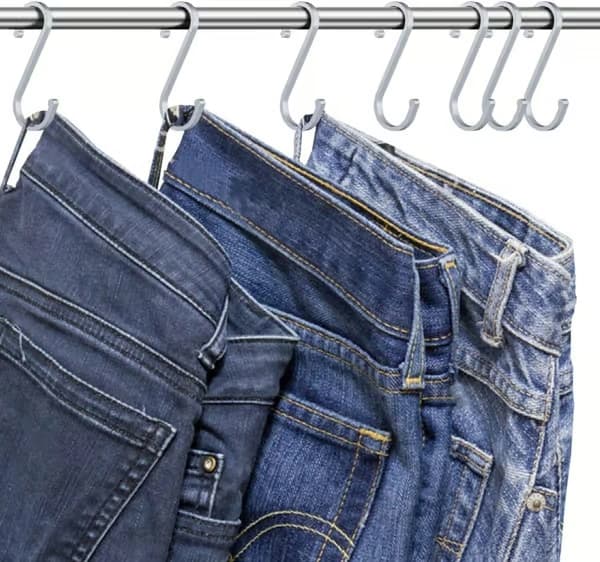 Nytt 10-pack S-krokar, krokar för kök och badrum, vit