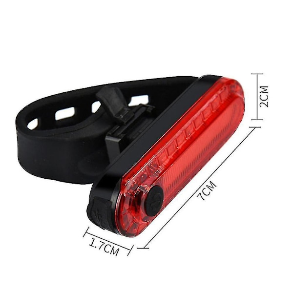 Cykel Baglygte Baglygte Vandtæt Usb Genopladelig Led Mtb Cykel Baglygter 1Pc Red