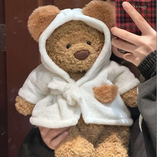 Jellycat Plush Bartholomew Bear Badekåpe Medium - H26 X W12 cm - sebneei