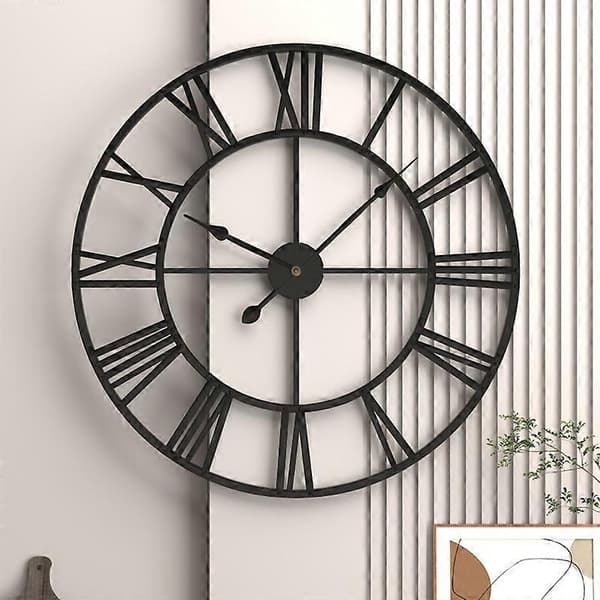 Väggklocka retro-svart 40CM