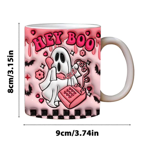 Ny läskig Halloween-kaffemugg Vattenmugg Halloween Pumpa B
