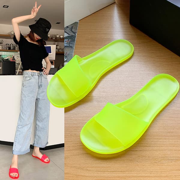 Bløde og komfortable, transparente sandaler til kvinder, perfekte til stranden Red 36