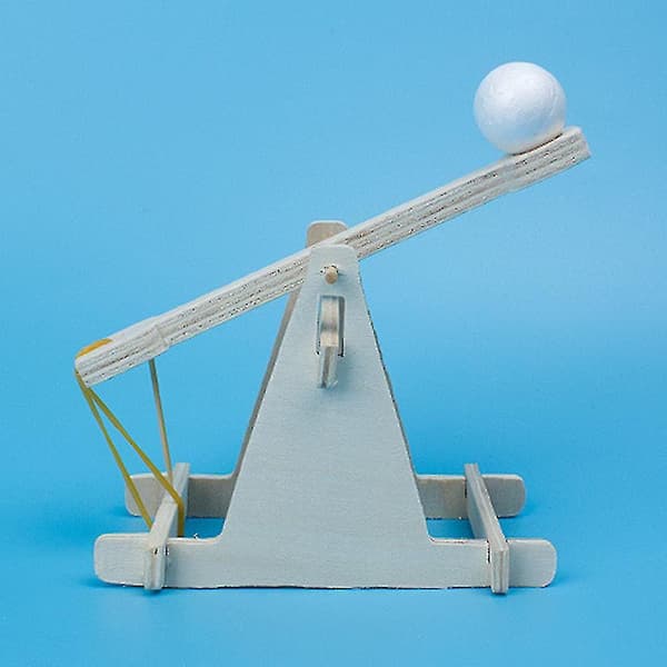 Sinknap Børns Videnskabelige Eksperiment Diy Trebuchet Legetøjsmodel Træ Katapult Kits Zekai