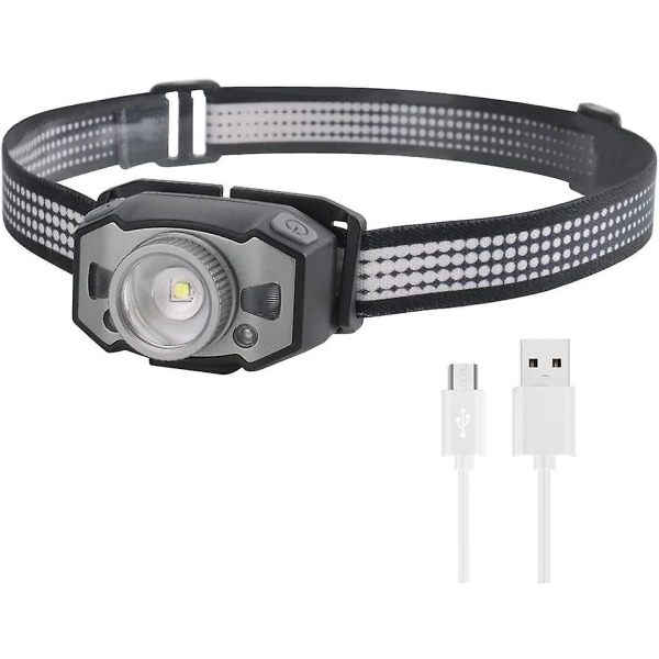 Led Headlamp Red White Light Rechargeable Super Bright Headlamps Smart Headlamp Ipx5 Waterproof
