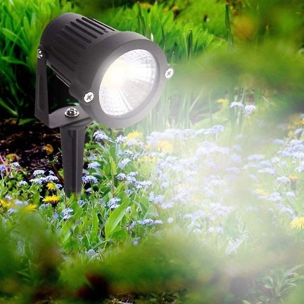 4 stk Udendørs Stake Light Cob 5w 220v Ip65 Vandtæt Justerbar Projektør Led Spotlight Havelampe Belysning Til Stier Planter Balkon Terrasse Hote