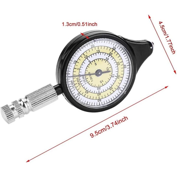 Kurvimetrikartta Curvimeter, Curvimeter Compass, Opisometer Diance Calculator Kartta Mittari Kompassi Vaellus