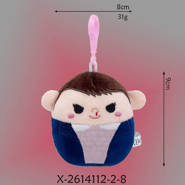 Stranger Things Demogorgon pehmolelu Brown hair keychain