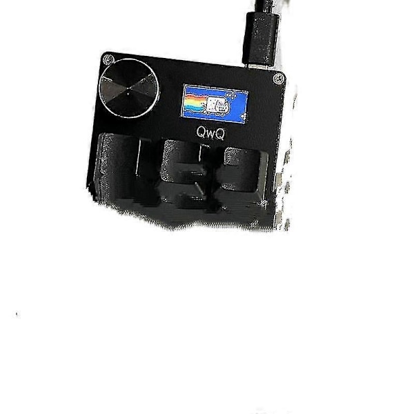Sayodevice Osu O3c Hurtig Udløser Hall Switch Magnetiske Lineære Switch Tastatur Med Knap Og Skærm, Kopier Indsæt, Genvej, Makro Hotswap Mini Tastatur 3 key black