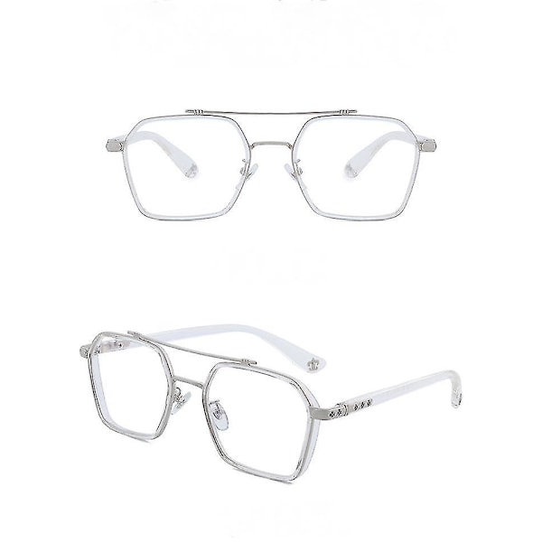 Blue Light Blocking Glasses, Anti Eye Strain Headaches, Retro Round Lightweight Metal Computer Eyewear For Women Men-gy8802xq-sg1670