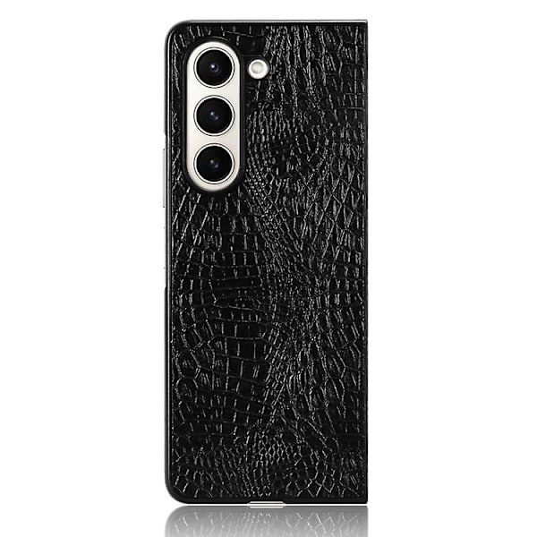 Tilbakedeksel for Samsung Galaxy Z Fold5 med krokodille-tekstur Black