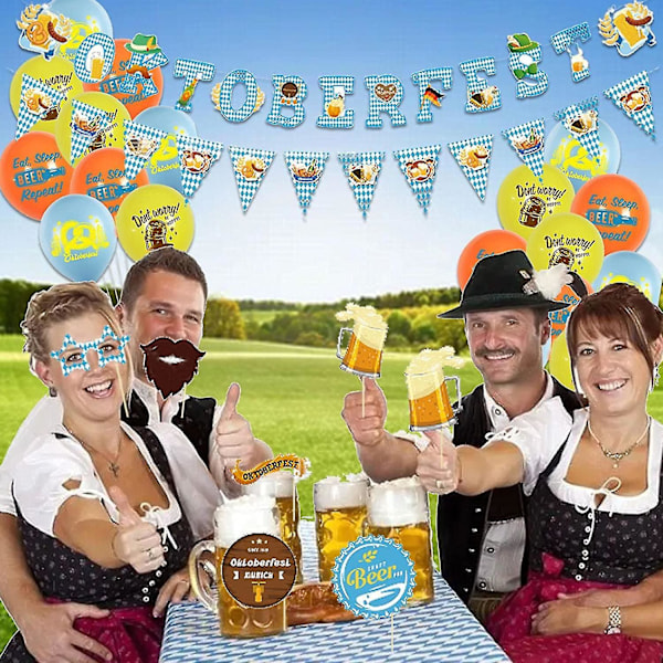 Oktoberfest Dekorationer | Oktoberfest Festudstyr Til Oktoberfest Dekoration, Tysk Oktoberfest Festdekorationer, Tysk Oktoberfest Fest Hvirvel St