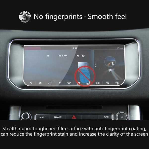 Auton GPS-näytön radion näytönsuoja Karkaistu lasi näytön kosketusnäyttökalvo 10.1-10.2 inch