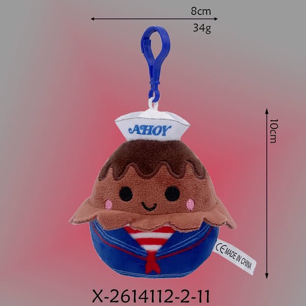 Stranger Things Demogorgon plyschleksak black navy keychain