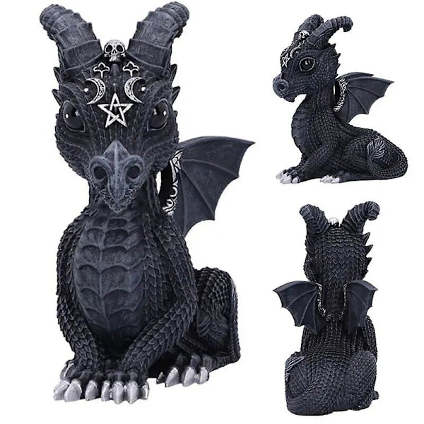 Ny mytologi søde dyr statue Cerberus drage griffin Ouroboros harpiks dekorative figurer mini hjem tilbehør gave legetøj   Fingerfærdighedsspil Therosaurus