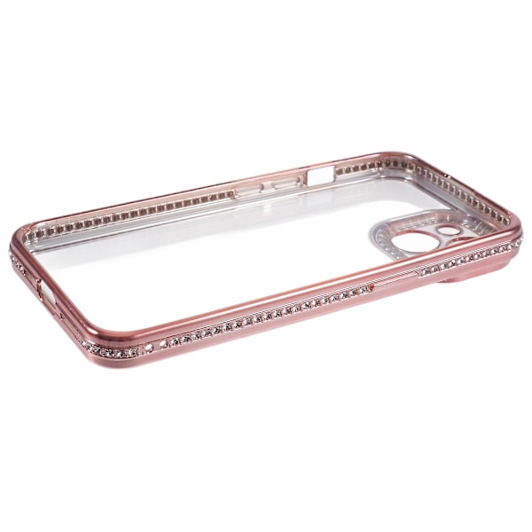 Beskyttende deksel med rhinestones til iPhone 14 - TPU-slank telefondeksel Rose Gold