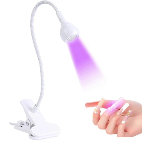 Aluminiumlegering 5W UV-neglelampe med fodpedal til neglekunst manicure-fiksering Pink