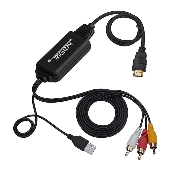 3RCA CVBs HDMI til RCA Kabeladapter HDMI til RCA Konverter til PC Bærbar DVD Type A
