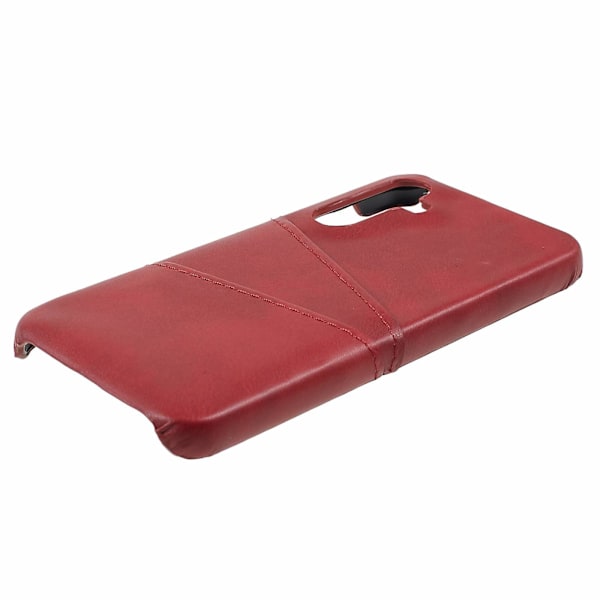 Til Samsung Galaxy S24+ Etui PU+PC Anti-Drop Telefon Cover med 2 Kortpladser Red