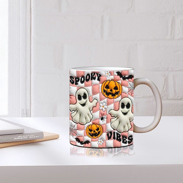 Nyt Spooky Halloween Kaffe Krus Vand Krus Halloween Græskar E