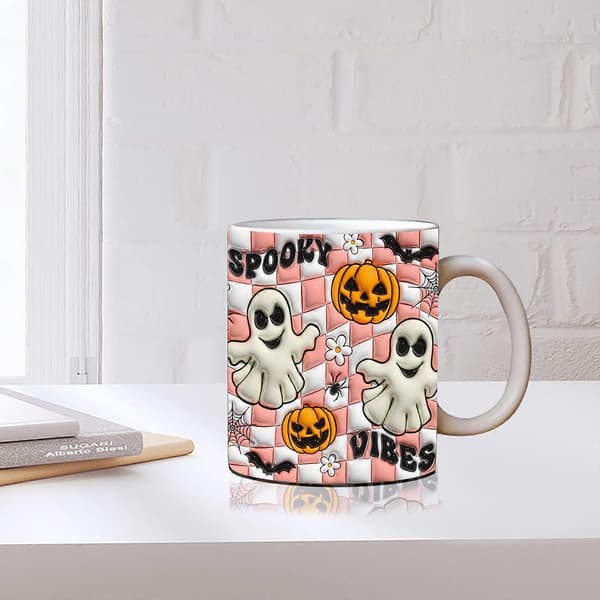 Uusi Spooky Halloween -kahvimuki vesimuki Halloween -kurpitsa E