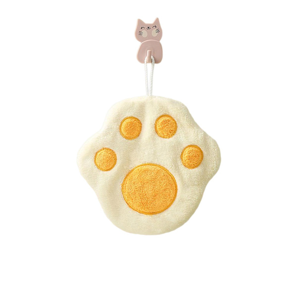 Söta katt tass handduk super mjuk absorberande handduk mångsidig snabb torkning ansiktshanddukar Yellow