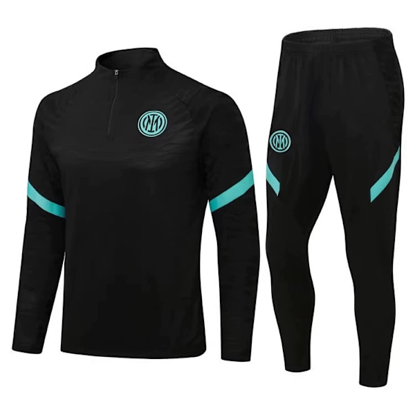 Paris Real Madrid Barcelona pitkähihainen jalkapalloharjoitteluasu Inter Milan-Black M