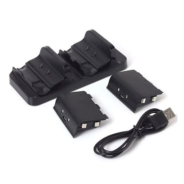 Stuff Certified® Laddningsstation för Xbox One Laddningsdocka för Kontroller - Dubbel Laddningsstation med 2x Uppladdningsbara Batterier