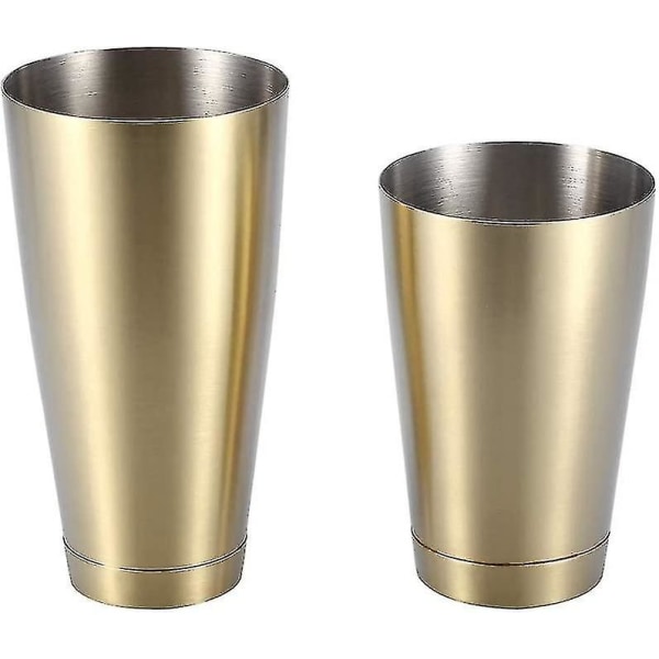 Ruostumattomasta teräksestä valmistettu tukeva ja kestävä Cocktail Cup Shaker Bar kotikeittiötyökalu (titaanikultainen)