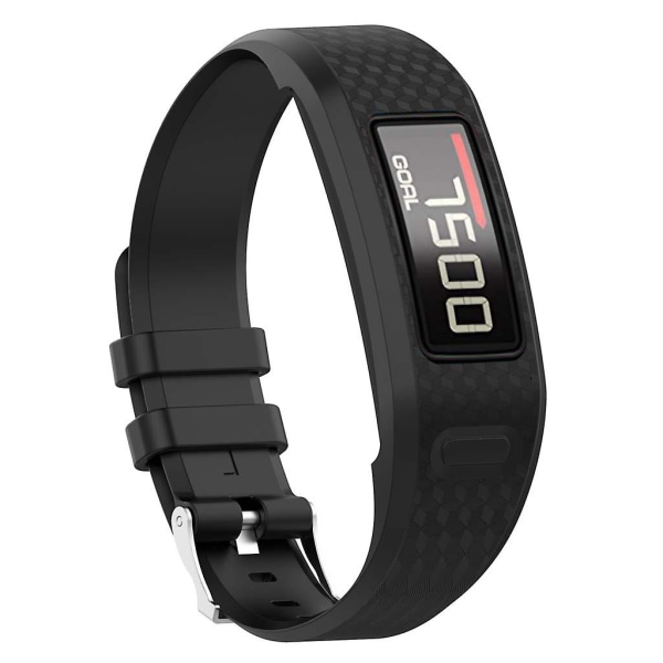 For Garmin Vivofit 1/2 Silicone Smart Watch Strap-Black