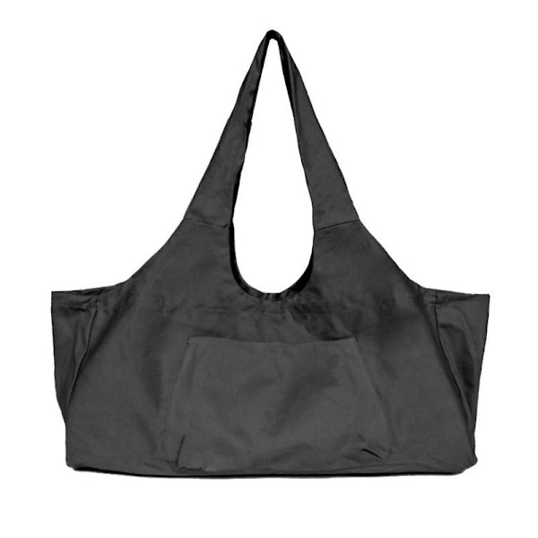 Stor Yogamåtte Taske Stor Yogamåtte Tote Med Tasker Med Sidelommer Og Lynlåse Black