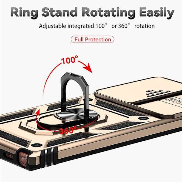 Skyvedeksel for kamera, mobiltelefonveske for Samsung Galaxy Note20 Ultra Gold