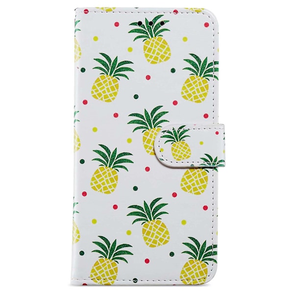 For Samsung Galaxy A05s 4g Lommebokveske Pu Lær Mønster Trykk Telefondeksel Pineapple