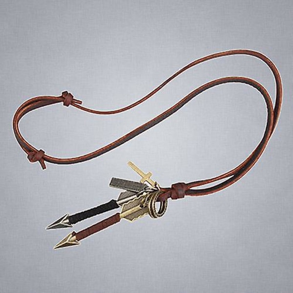 Moderne mænds legering sølv guld tone pil vedhæng læder choker charme halskæde