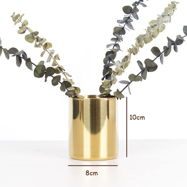 Blomstervase Pen Holder Skrivebordsopbevaringsbeholder til Hjemmekontor - Cylinder