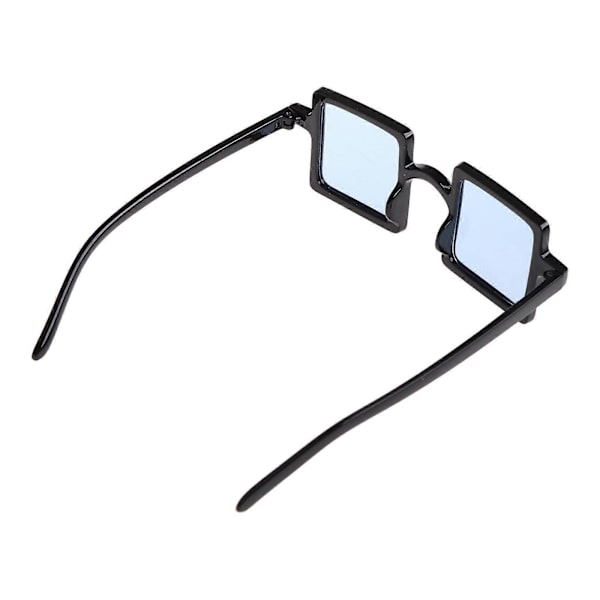 Oversized firkantede solbriller for barn, trendy flat top solbriller for småbarn, for jenter og gutter 2-10 år, UV-beskyttelse, transparente strandsolbriller, svart Black gray