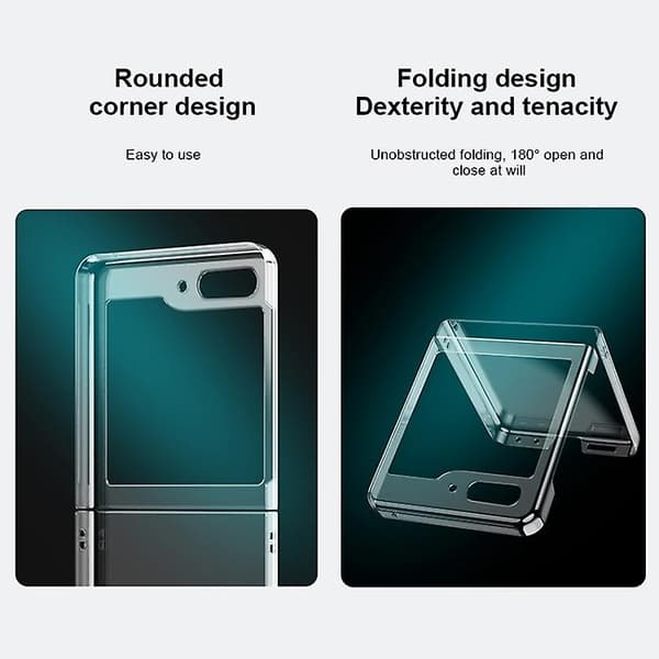 Transparent PC Flip-etui for Samsung Galaxy Z Flip4 5G