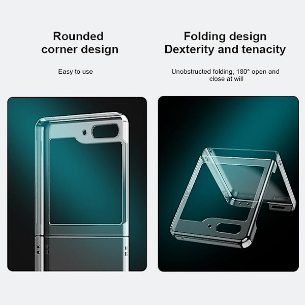 Transparent PC Flip-etui til Samsung Galaxy Z Flip4 5g