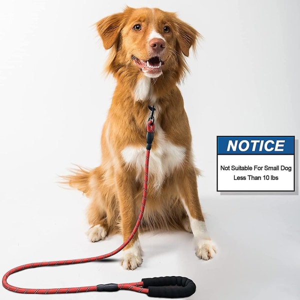 Durable Nylon Dog Leash, Dog Leash, With High Reflective Line And Comfortable Cushion Handle