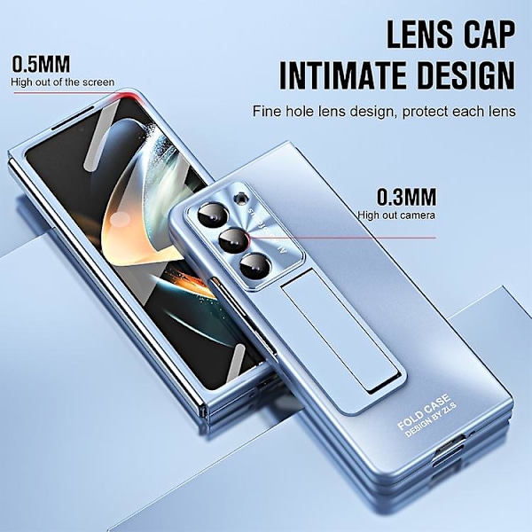 Samsung Galaxy Z Fold5 5g -integroitu Ag Matte -taittuva matkapuhelinkotelo kynälokerolla Blue