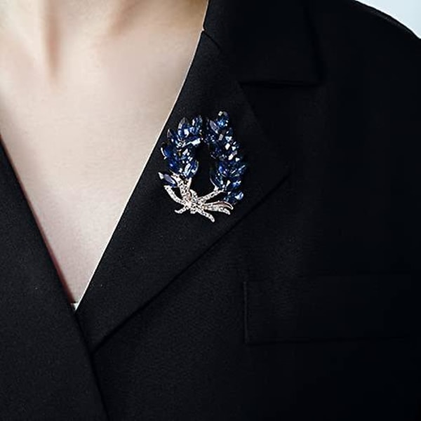 Tekokidekristalli Zinnia-kimppukoru, elegantti ja säihkyvä muotiasuste naisille ja tytöille (sininen)