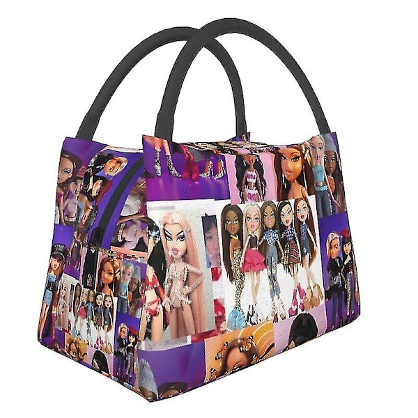 Bratz-nukke eristetty lounaslaukku naisille kannettava piirretty tv-elokuva kylmälaukku termo lounaslaatikko ranta retkeily matkailu 5