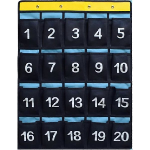 Numrerad Organizer Klassrum Fickdiagram För Mobiltelefoner Miniräknare Hållare 20 Pockets