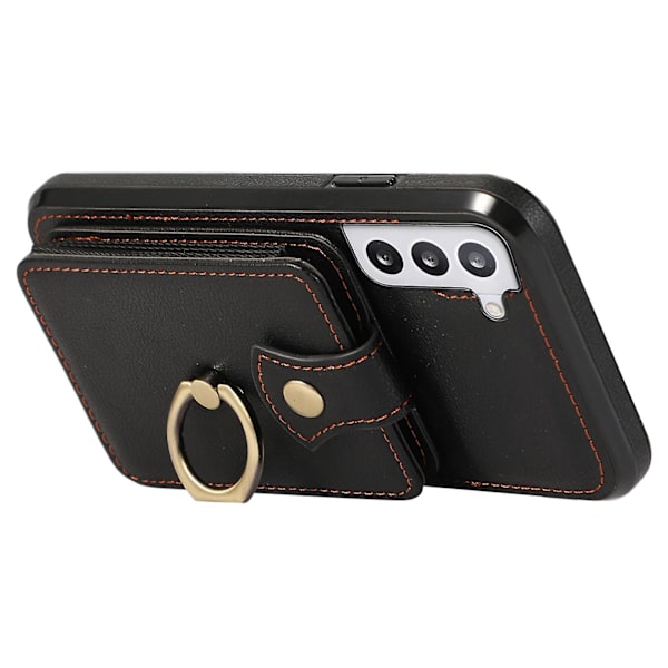 Samsung Galaxy S23+ Fodral Rfid Blockering Mobiltelefon Skal Stativ Tpu+pu Läder Skal Black